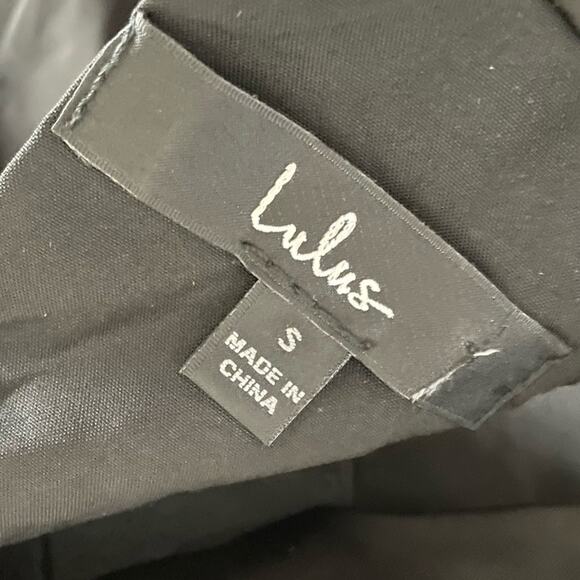 Lulus Modern Instinct Black Satin Mock Neck A-Line Mini Dress Women’s Sz S - Picture 7 of 8